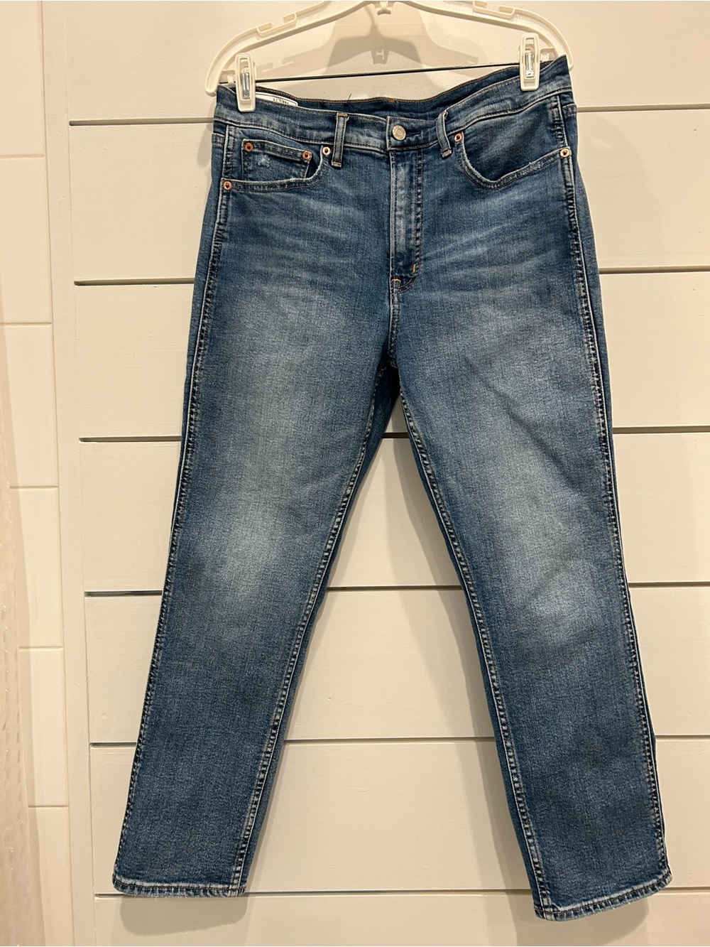 GAP Vintage Slim High-Rise Jeans in Mid Blue